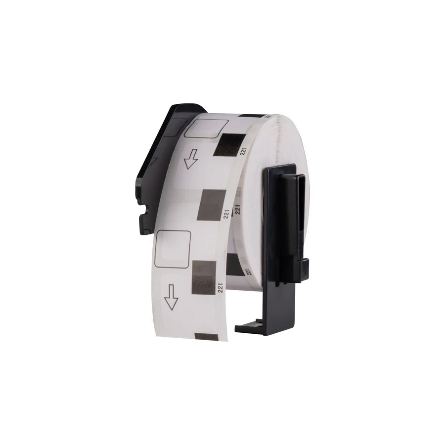 Brother DK-11204 kompatible Etiketten, 17 mm x 54 mm, 400 Etiketten pro Rolle, inkl. Brother-Halter, permanent