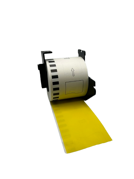 Brother DK-22205 kompatible Etiketten, 62 mm x 30,48 m, inkl. Brother-Halter, permanent