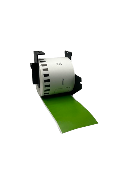 Brother DK-22205 kompatible Etiketten, 62 mm x 30,48 m, inkl. Brother-Halter, permanent