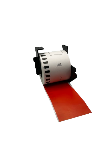 Brother DK-22205 kompatible Etiketten, 62 mm x 30,48 m, inkl. Brother-Halter, permanent