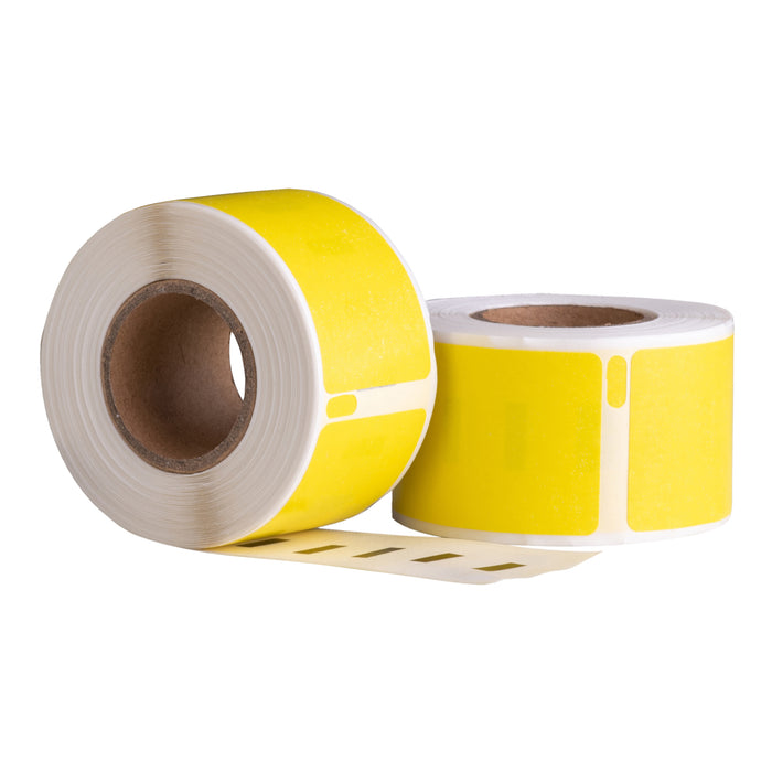 Thermoetikett, 57 mm x 32 mm Gelb, 1500 Etiketten pro Rolle, Kern 25 mm, ECO, permanent