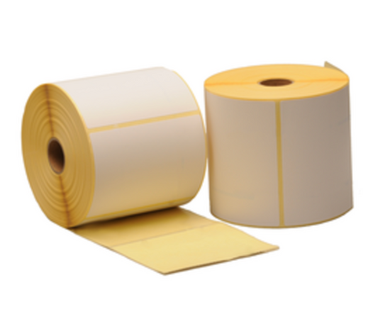 Thermoetikett, 57 mm x 102 mm 2000D, 700 Etiketten pro Rolle, Kern 25 mm, weiß, ECO, permanent