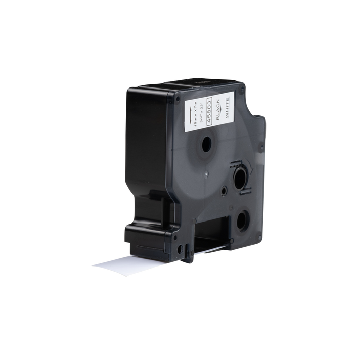 Dymo D1 kompatibles 45803 (S0720830) Klebeband schwarz auf weiß 19 mm x 7 m