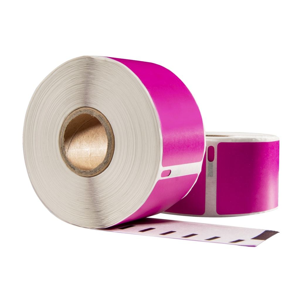 Dymo 99014 Pink kompatible Etiketten, 101 mm x 54 mm, 220 Etiketten, permanent