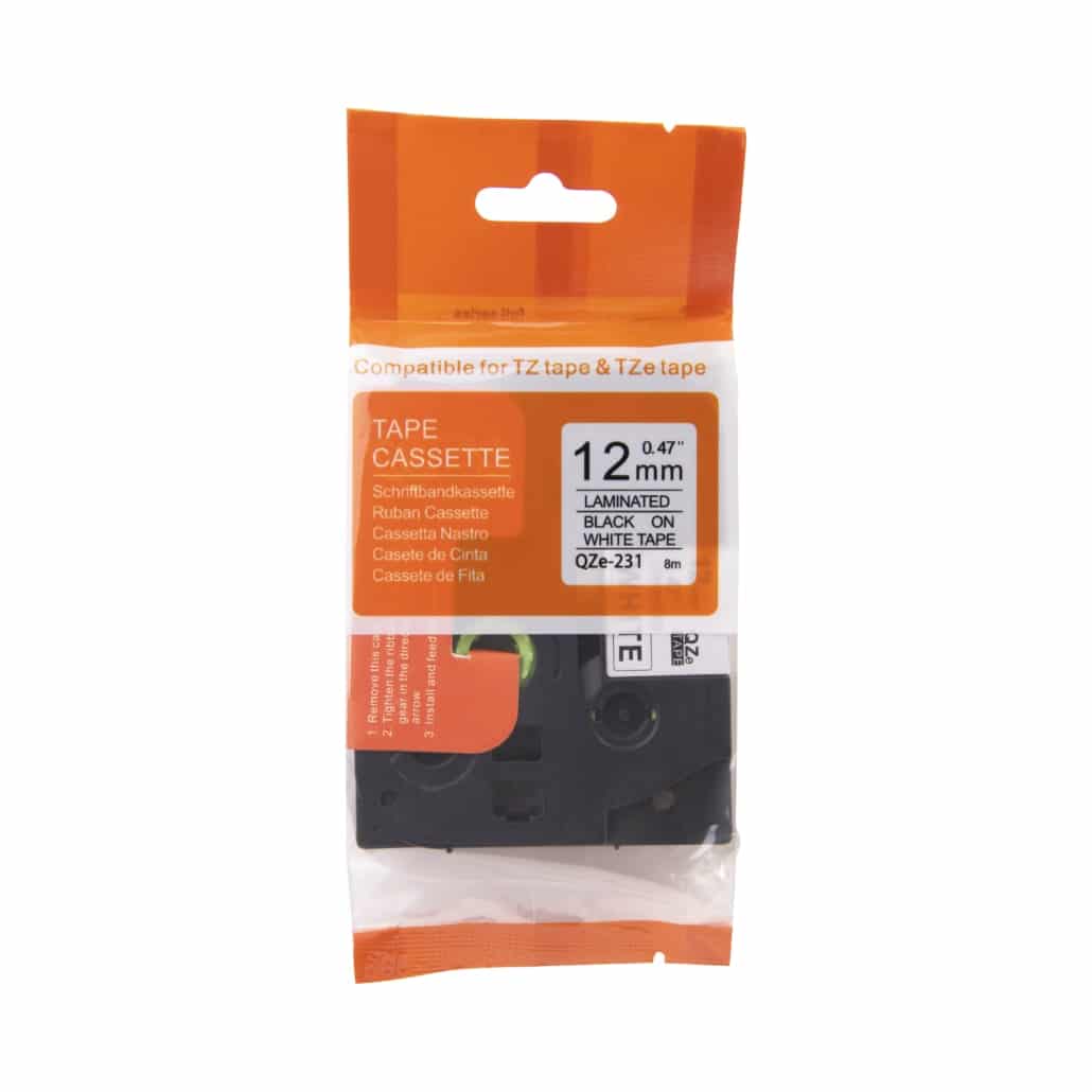 Brother kompatibles TZe-931 Klebeband Schwarz auf Silber 12 mm x 8 m 