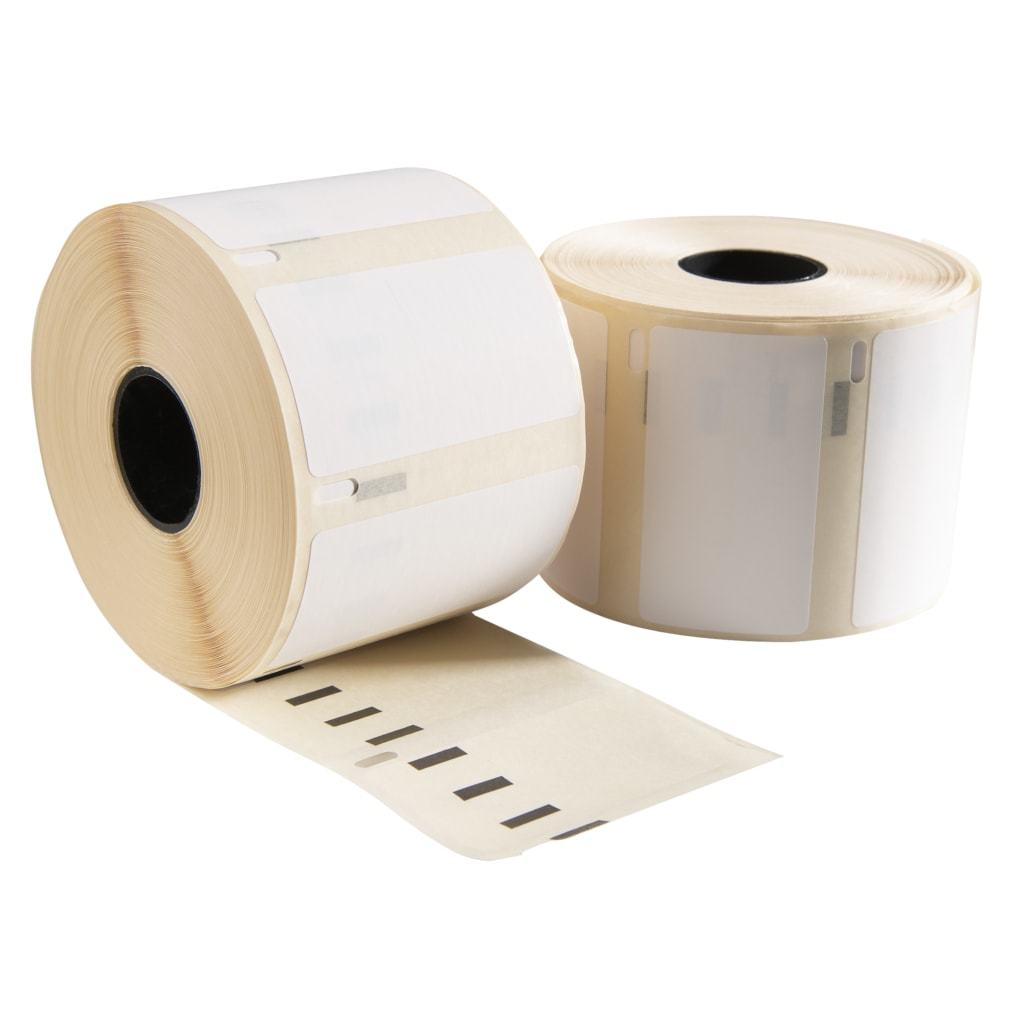 Dymo 11354 / S0722540 kompatible Etiketten, 57 mm x 32 mm, 1000 Etiketten pro Rolle, weiß, permanent