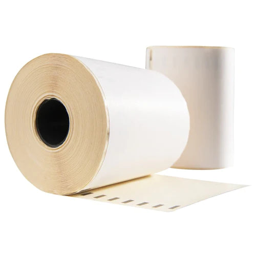 Mit Dymo 1933086 kompatible Kunststoffetiketten, 104 mm x 159 mm, 200 Etiketten pro Rolle, weiß, permanentes PP