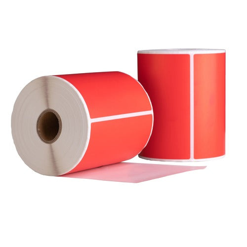 Zebra-Versandetiketten rot, 102 mm x 150 mm, 280 Etiketten pro Rolle, Kern 25 mm, Thermal ECO, permanent