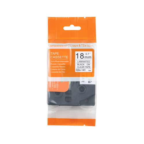 Brother kompatibles TZe-941 Klebeband Schwarz auf Silber 18 mm x 8 m 