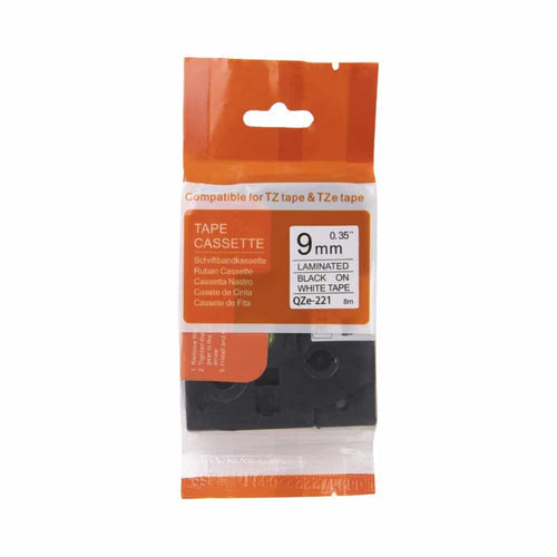 Brother-kompatibles TZe-721-Klebeband, Schwarz auf Grün, 9 mm x 8 m